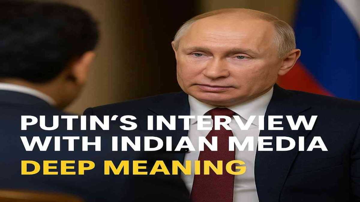 Putin’s Interview : Russian President Vladimir Putin giving an interview with Indian media representatives