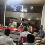 Police Patil Meeting Shirur discussing CCTV installation for village security at Shirur Police Station