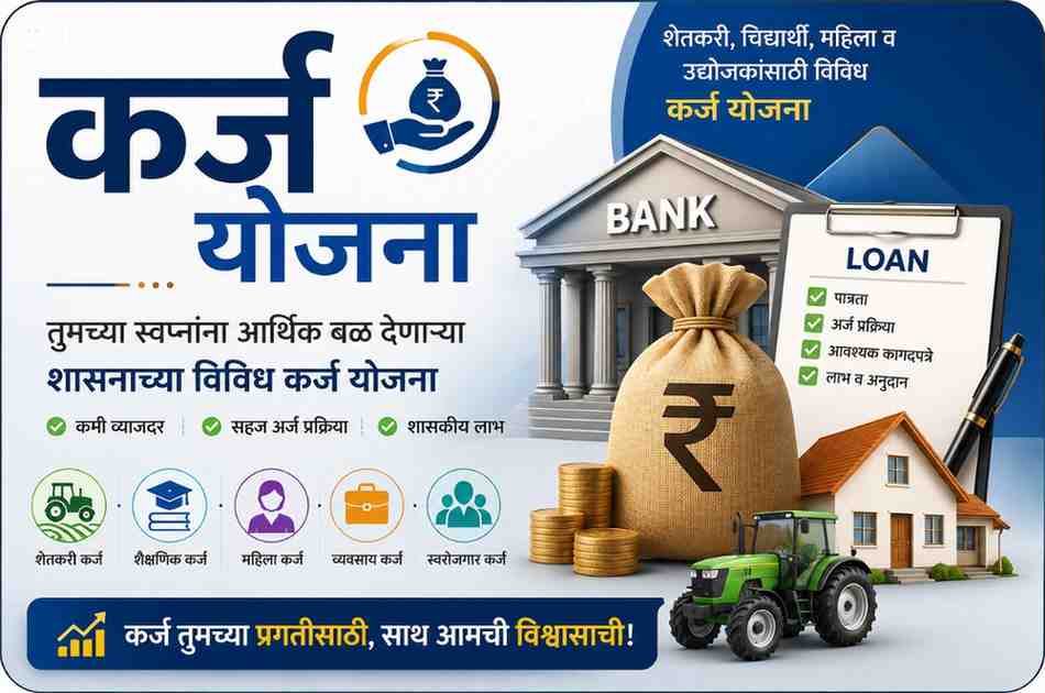 Maharashtra Loan Schemes 2026 | शेतकरी, विद्यार्थी, महिला व उद्योजकांसाठी सरकारी कर्ज योजना