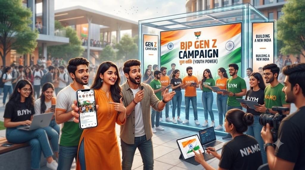 BJP Gen Z Campaign youth outreach program digital strategy and student interaction in India