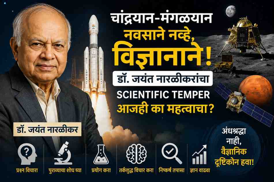 Jayant Narlikar Scientific Temper : Jayant Narlikar Scientific Temper and India's Chandrayaan Mangalyaan missions