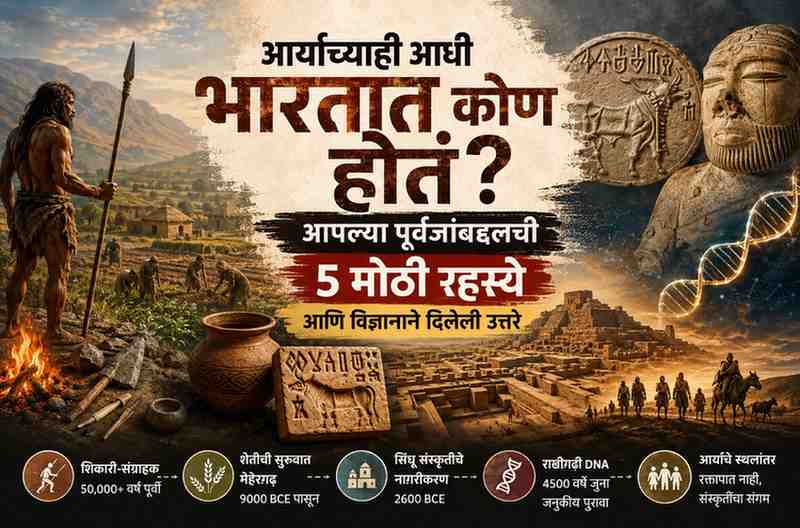 Ancient Indian Ancestors : आर्यांच्या आधी भारतातील प्राचीन पूर्वज, सिंधू संस्कृती आणि राखीगढी DNA संशोधन