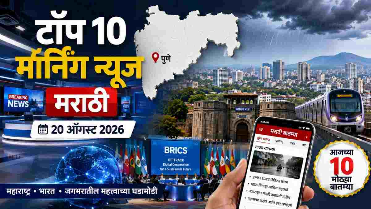 Top 10 Morning News Marathi 20 August 2026